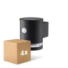 Multipack 4x D'Lite Luz De Pared Solis Solar Negro Up & Down - 830 Luz Cálida | IP54 - Sensor De Movimiento