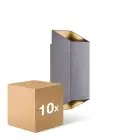Multipack 10x Nordlux Nico Luz De Pared Aluminium Antracita Up & Down | IP54 - Apta para 2x GU10