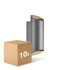 Multipack 10x Nordlux Nico Luz De Pared Aluminium Antracita Up & Down | IP54 - Apta para 2x GU10