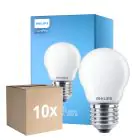Multipack 10x Philips Corepro LED Lustre E27 Esférica Mate 6.5W 806lm - 827 Luz muy Cálida | Reemplazo 60W
