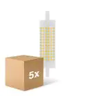 Multipack 5x Ledvance LED Line R7s 118mm  18.5W 2452lm - 827 Luz muy Cálida | Reemplazo 150W