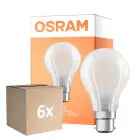 Multipack 6x Osram Retrofit Classic LED B22d Pera Mate 11W 1521lm - 827 Luz muy Cálida | Regulable -  Reemplazo 100W