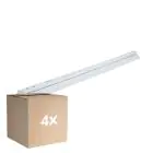 Multipack 4x Noxion Pantalla Click Reflector V2 LED T8 | Apta para 1x 150cm Tubo LED