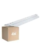 Multipack 4x Noxion Pantalla Click Reflector V2 LED T8 | Apta para 2x 120cm Tubo LED