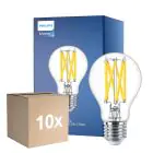 Multipack 10x Philips Master LED E27 Pera Con Filamento Clara 10.5W 1521lm - 922-927 Dim To Warm | Mejor Reproducción De Color - Regulable - Reemplazo 100W