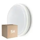 Multipack 5x Philips Plafón LED Techo/Pared Ledinaire WL070V Blanco 18.7W 1700lm - 830 Luz Cálida | 285mm - IP65
