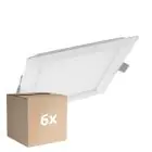 Multipack 6x Ledvance Downlight LED Slim Cuadrado SQ210 18W 1530lm 120D - 830 Luz Cálida 