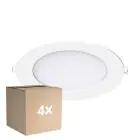 Multipack 4x Noxion Downlight LED Slim V2.0 12W 1200lm 120D - 830 Luz Cálida | 170mm - Recorte 150mm - IP44 