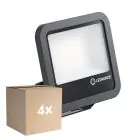 Multipack 4x Ledvance Proyector LED Aluminium Negro 69W 10000lm 100D - 865 Luz De Día | IP66 - Simétrico