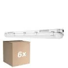 Multipack 6x Ledvance Pantalla LED Estanca Prueba De Vapor 32W 4400lm - 865 Luz De Día | 120cm 