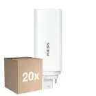 Multipack 20x Philips CorePro PL-T LED Bulbo HF 6.5W - 830 Luz Cálida | 4-Pines - Reemplazo 18W
