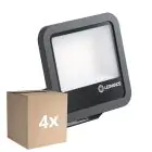 Multipack 4x Ledvance Proyector LED Aluminium Negro 69W 9150lm 100D - 830 Luz Cálida | IP66 - Simétrico