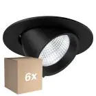 Multipack 6x Noxion Foco LED Forza V2 Aluminium Negro 28/32/36/40W - 3300/3700/4100/4500lm 36D - 930-940-957 CCT | 160mm - Recorte 145mm - Mejor Reproducción De Color