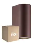 Multipack 6x Nordlux Dion Luz De Pared Aluminium Oxidado Up & Down | Apta para 2x GU10