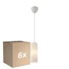 Multipack 6x Nordlux Miella Colgante De Luz Vidrio Blanco | Apta para 1x E27