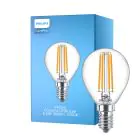 Philips Corepro LED Lustre E14 Esférica con Filamento Clara 6.5W 806lm - 827 Luz muy Cálida | Reemplazo 60W