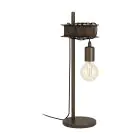 Eglo Lámpara De Mesa Townshend 4 Acero Marrón Negro | IP20 - Apta para 1x E27 