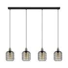 Eglo Colgante De Luz Chisle Acero Negro | IP20 - Apta para 4x E27 