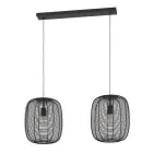 Eglo Colgante De Luz Rinroe Acero Negro | Apta para 2x E27
