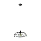 Eglo Colgante De Luz Carlton 2 Acero Negro | IP20 - Apta para 1x E27 