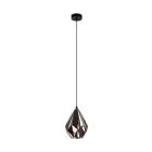 Eglo Colgante De Luz Carlton 1 Negro, Cobre | Apta para E27