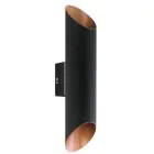 Eglo Luz De Pared Agolada Al Aire Libre Acero Galvanizado Negro Cobre Up & Down 7.4W 660lm - 830 Luz Cálida